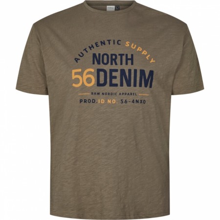 North 56°4 T-skjorte Med Print Oliven Grønn