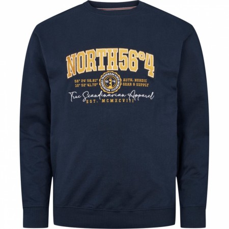 North 56°4 Navy Blue Logo Sweat Embroidery