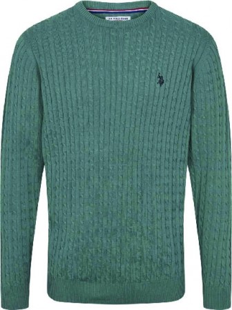 U.s Polo Assn Lysegrønn Archi Knit Sweater