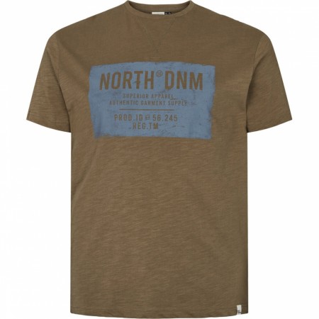 North 56°4 Olive Green Denim Printed T-shirt Grønn/blå