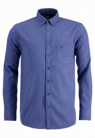 Fynch-hatton Soft Flannel Skjorte Blå